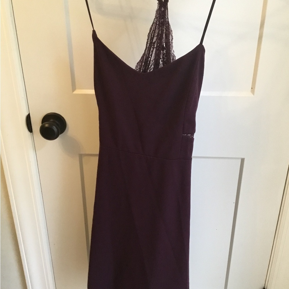 Express Deep Purple Backless Dress Size 12